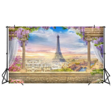 210X150Cm Group Photo European Style Landscape Portable Gathering Photography Background Cloth, E