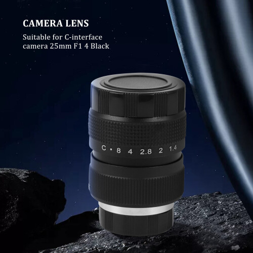 Φακός τηλεόρασης/CCTV για κάμερα C Mount 25mm F1.4in Μαύρο 1