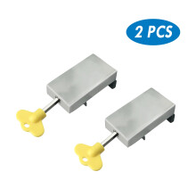 Puntoco Clearance 2Pcs Adjustable Sliding Window Locks Door Frame Security Locks with Key