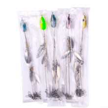 5 Arm Alabama Rig Umbrella Fishing Lure with Spinners Saltwater Bass Heavyweight 18g 5 Color Set