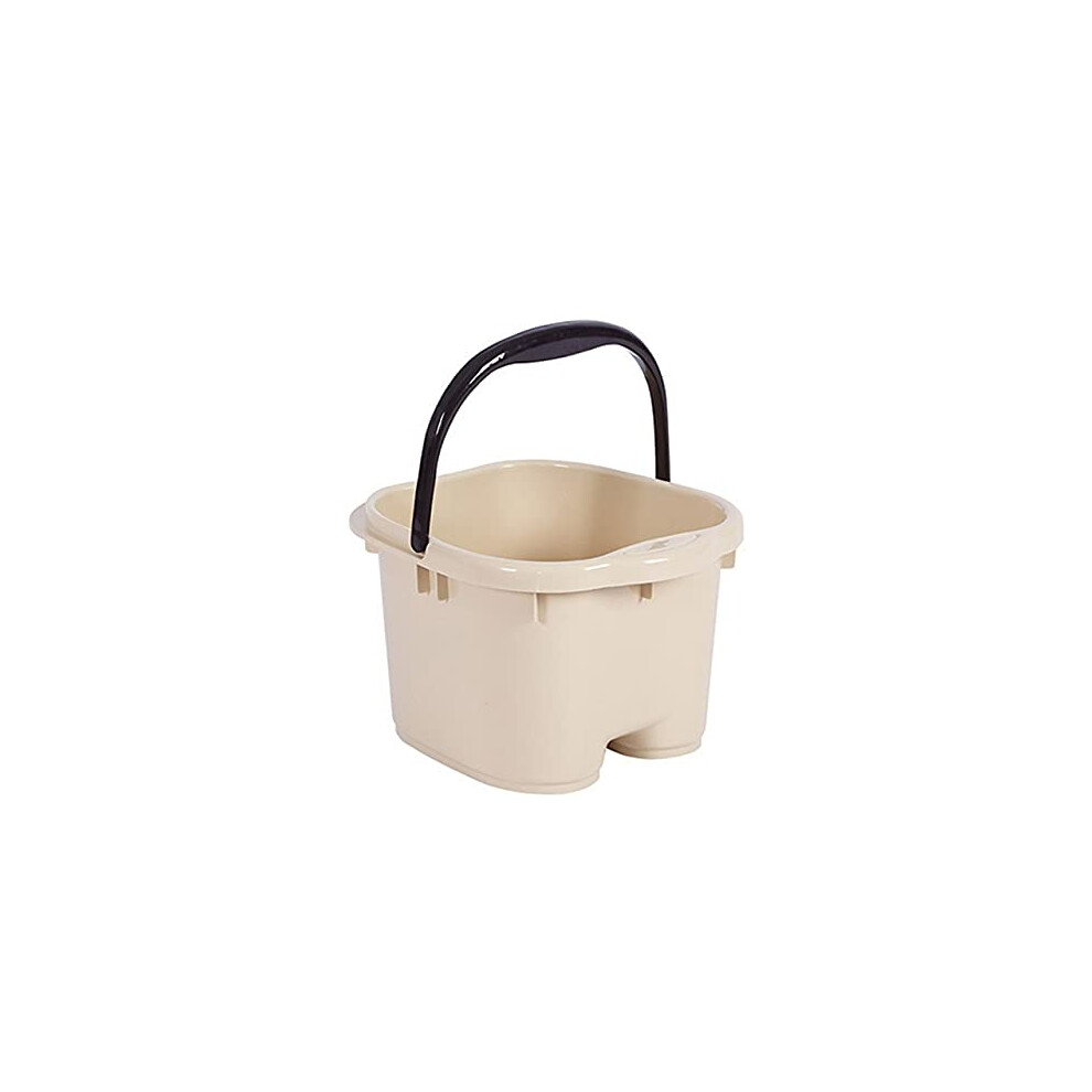 Beige Electric Foot Spa With Constant Temperature Heating And Rotating Massage Wheel For Home Use