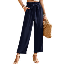 Rekbare palazzo broek met wijde pijpen voor dames, hoge taille, zachte stof, lichtgewicht, zakelijke casual broek, veelzijdige stijl, lounge, strand,