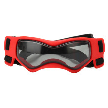 Hundebrille mit UV-Schutz für kleine bis mittelgroße Hunde, beschlagfreie Silikon-Sonnenbrille mit verstellbaren Riemen, bruchfest, winddicht und