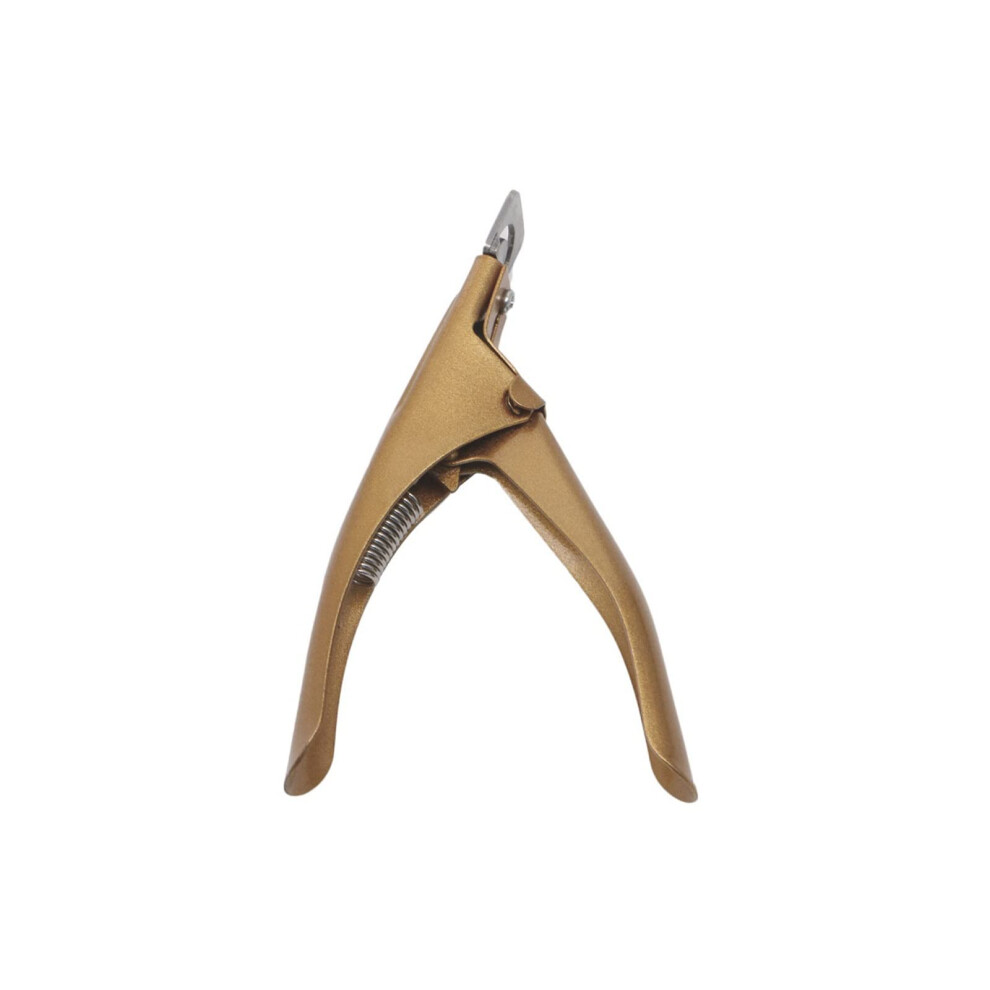 Professional Stainless Steel Nail Tip Cutter Gold Acrylic Nail Clipper with Adjustable Angle