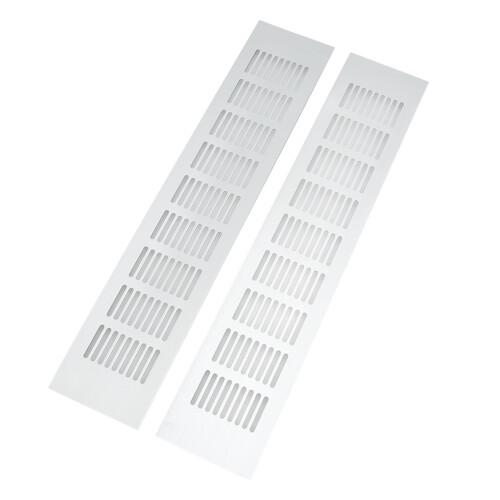 Tampa de ventilação para armários, prática e funcional, em liga de alumínio, com design retangular e sofisticado para cozinhas. 1