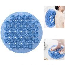 Silicone Body Scrubber Wall Mounted with Suction Cup for Hands Back and Foot Exfoliation