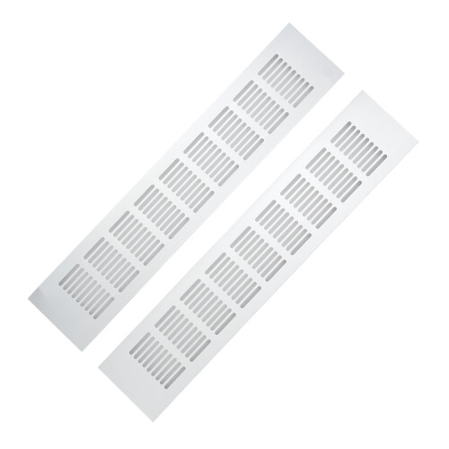 Tampa de ventilação para armários, prática e funcional, em liga de alumínio, com design retangular e sofisticado para cozinhas. 2