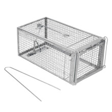 Trampa portátil para animales pequeños para el control de roedores en interiores y exteriores, trampa humanitaria para animales vivos con jaula de