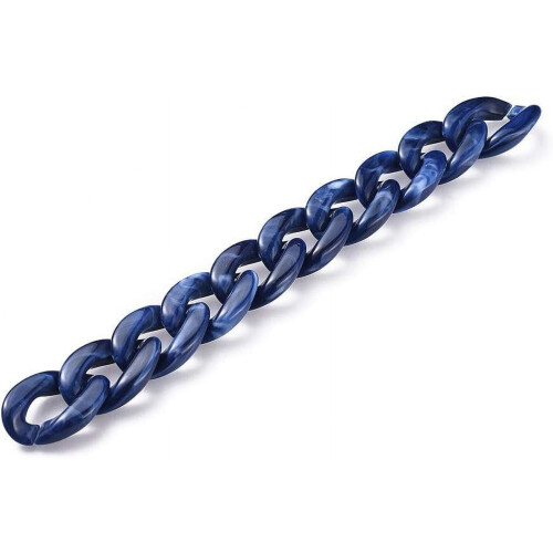 DIY5Strands39,37 ιντσών ακρυλική αλυσίδα με κρίκους MarineBlue για κολιέ, βραχιόλι,