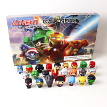 Calendar de Advent de Crăciun Hggkaie 2024, 24 de minifigurine Avengers, compatibil cu A1123-030, cadou pentru copii de 24 de zile