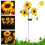 VOSS Solar Dreiflammige LED-Gartenleuchte in Sonnenblumenform 1