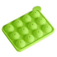 Forma de silicone antiaderente para cupcakes e muffins Yakbaofuo, livre de BPA e odor, com capacidade para 12 bolinhas. Ideal para pirulitos e outros
