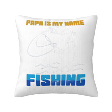 Papaw Fishing Is My Game - Fodera per cuscino 18x18" - Compatibile con Outdoor Nature Lovers, fodera quadrata per cuscino per divano letto.