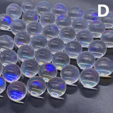 50 buc. Mărgele de sticlă de 12 mm, brelocuri transparente, Pinball, Hine Home D