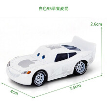 Disney Pixar Cars, 3. Konvolut, Lightning McQueen, lose, 1:55, Diecast-Modellauto, weiß, kompatibel mit Apple McQueen