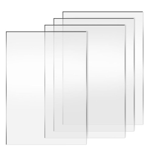 Conjunto de 4 placas de corte transparentes, 8,7 x 6,1 polegadas, para máquinas de corte e relevo.