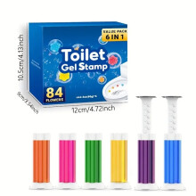 6 ks, čisticí gel na toalety, toaletní gel s květinovou vůní, deodorizační gel na toalety s květinovou vůní