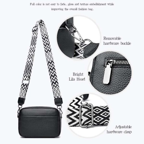 Bolsa transversal, bolsa de ombro, cáqui. 2