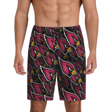 Pantalones cortos de pijama para hombre de los Cardinals con el logo del equipo de fútbol americano y mangas para aficionados al béisbol. Regalos.