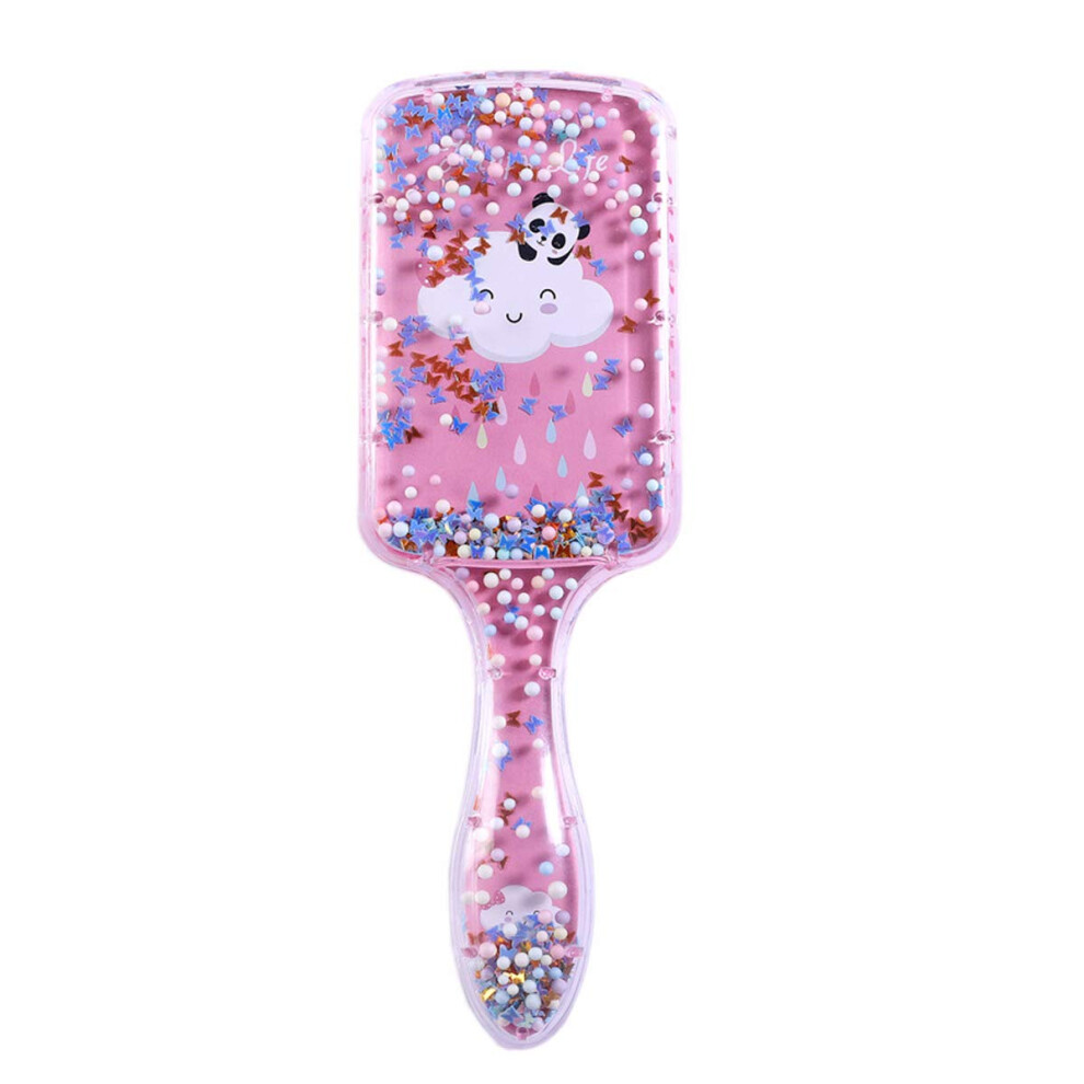 Pink Detangling Hair Brush For Wet And Dry Hair With Gentle Scalp Massage, Paddle Brush
