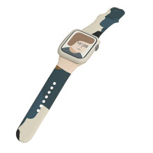 Lyxigt elegant klockarmband för iWatch-serien, mjukt och bekvämt silikonarmband med enkel installation och svettålig prestanda