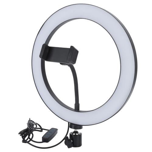Δακτύλιος φωτισμού LED μακιγιάζ 26cm, ρυθμιζόμενη φωτεινότητα και 3 λειτουργίες 2