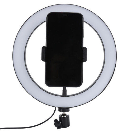 Δακτύλιος φωτισμού LED μακιγιάζ 26cm, ρυθμιζόμενη φωτεινότητα και 3 λειτουργίες 2