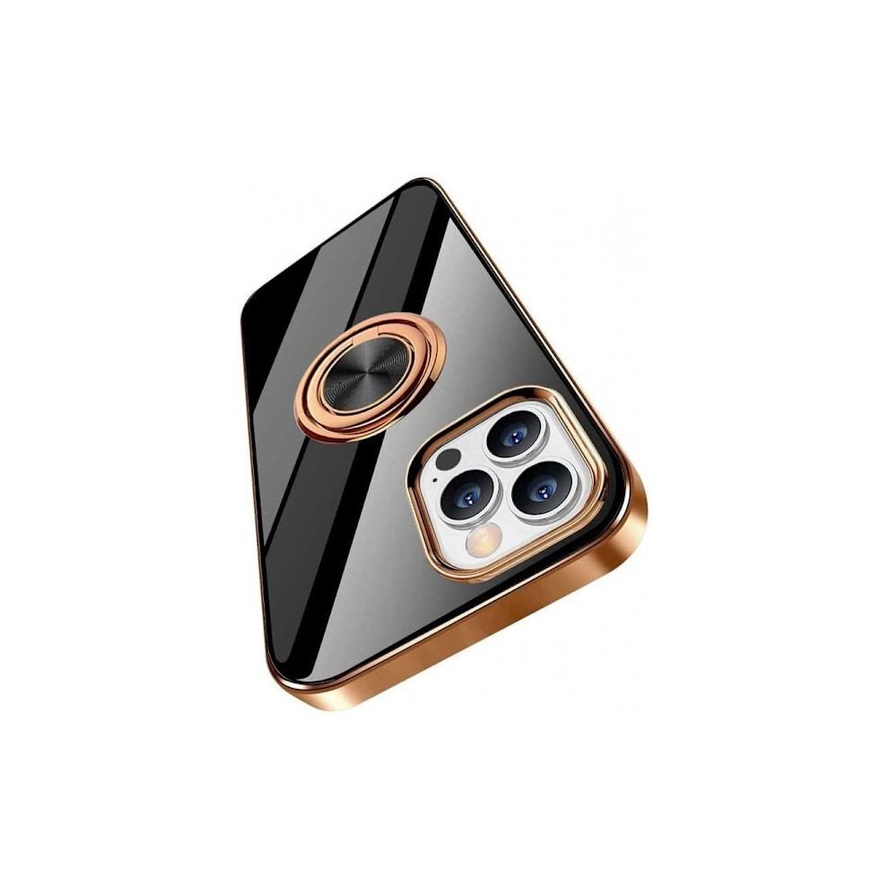 Compatible With Iphone 16 Pro Max Elegant & Shockproof Case With Ring Holder Flawless - Black 9773935786776