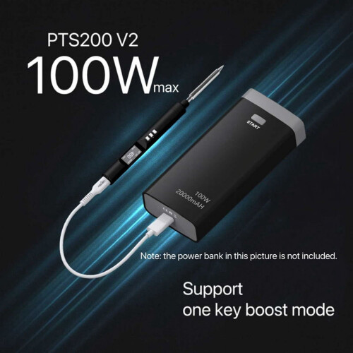 PTS200V2PD100W Φορητό ηλεκτρικό κολλητήρι γρήγορης θέρμανσης με υποστήριξη ανοιχτού 1