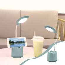 Lampe de bureau karymi3 à 3 vitesses avec protection oculaire, lampe étudiante rechargeable USB avec stylo, idéale pour les devoirs et la vie en
