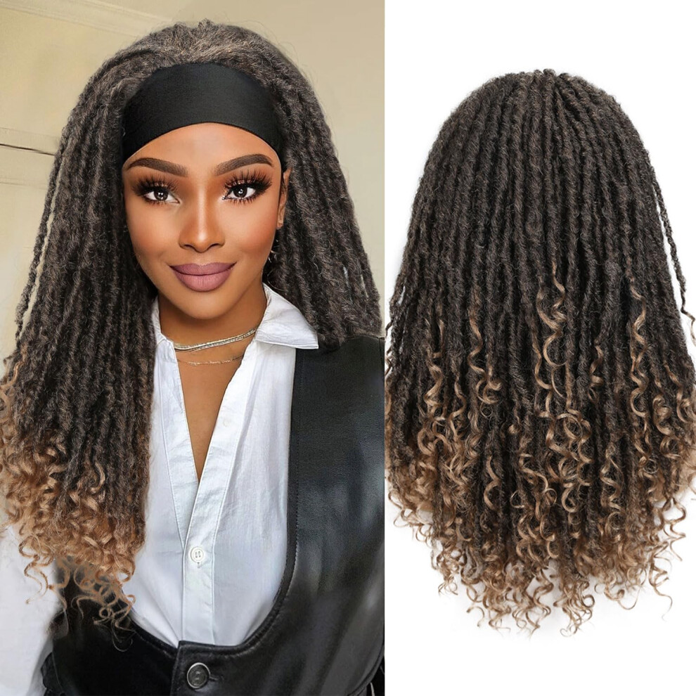 Black Short Passion Twist Headband Wig for Women Glueless Heat Resistant Synthetic Hair 1B/27
