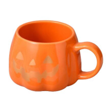 Halloween Pumpkin Mug 12oz, Cute Ceramic Coffee Cup with Happy Halloween Pattern – Compatible with Holiday Decor – Fun Drinkware Gift for Adults,