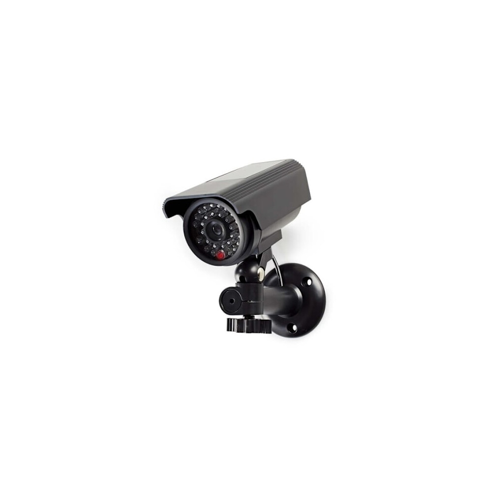 Nedis Dummy Security Camera | Bullet | Ip44 | Battery Powered / Solar Powered | Outdoor | Including Wall Mount | Black 9773935877160