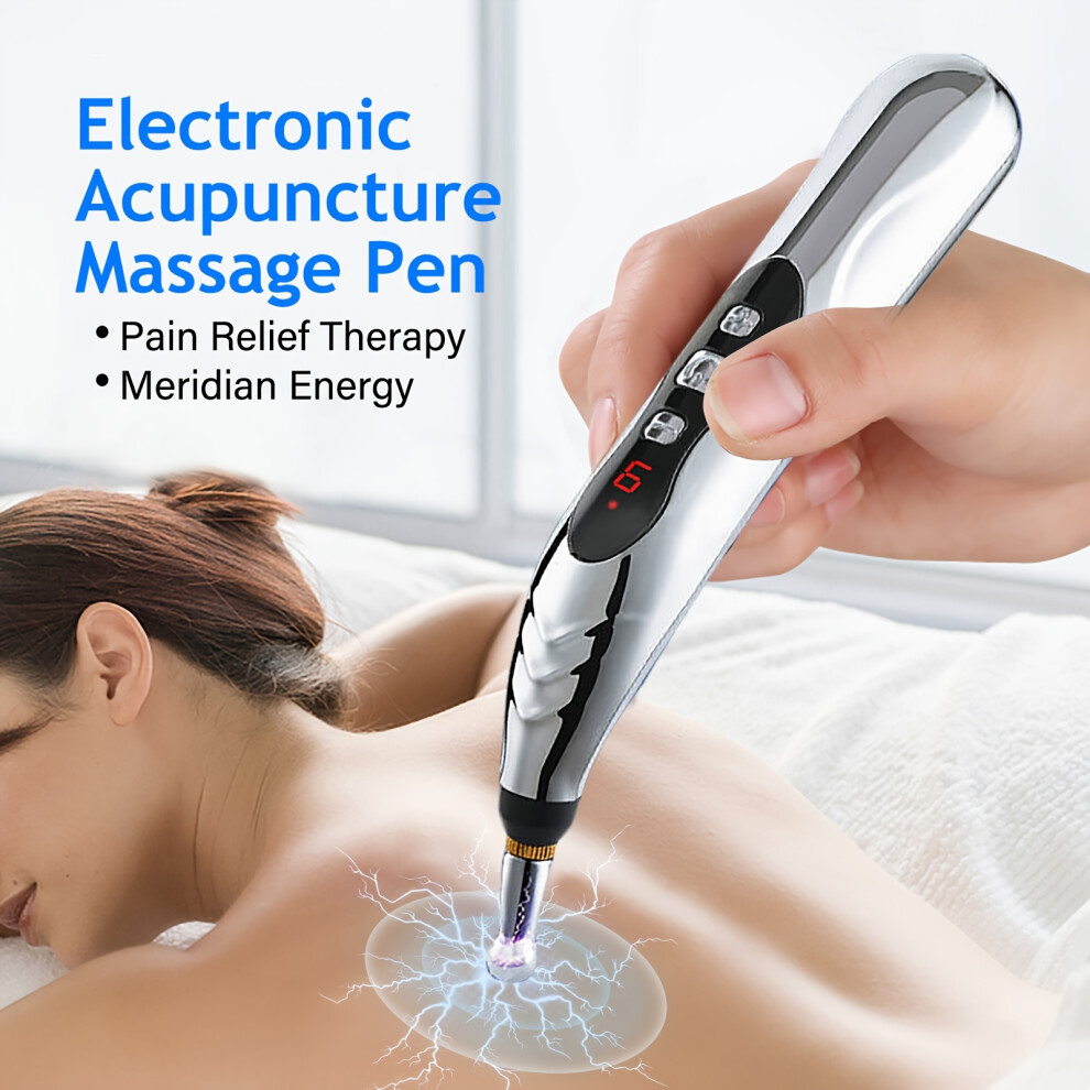 5-in-1Electronic Acupuncture Pen Electric Meridians Therapy Heal Massager Meridian Energy Pen Relief Pain Tools