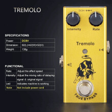 Prenosný gitarový efektový pedál, skreslenie, delay, chorus, tremolo, digitálny overdrive