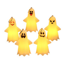 Zestaw 5 lampek nocnych Little Night Lights, kompatybilny z dekoracjami na Halloween, przenośne, bezpłomieniowe lampki ręczne LED na domowe