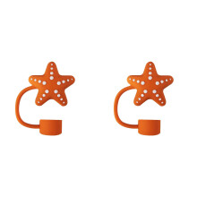 2PCS Silicone Straw Tips Cover 9 Pack Cute Silicone Reusable Drinking Straw Tips Lids Dust Proof Straw Plugs For 1/4inch Straw Tips For Decor H