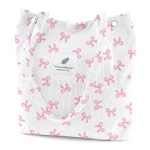 Ayieyill Cord-Tragetasche für Damen und Mädchen, Schultertasche aus Canvas mit Innentasche (Schleife)