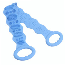 2pcs Long TPE Exfoliating Bath Towel with Handles for Deep Skin Cleaning and Back Scrubbing