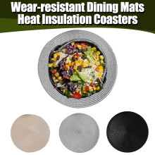 Hariumiu Heat Resistant Woven Placemats, Anti-Scalding Bowl Pads & Cup Coasters for Dining Table, Kitchen, Bar, Home Use