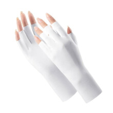 UV Protection Gloves Women Fingerless Driving UPF50+ Sun Shield Gel Manicure Breathable