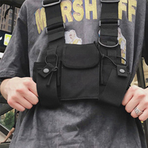 Bolsa de peito com 3 bolsos e zíper para 4 rádios walkie-talkie. 1
