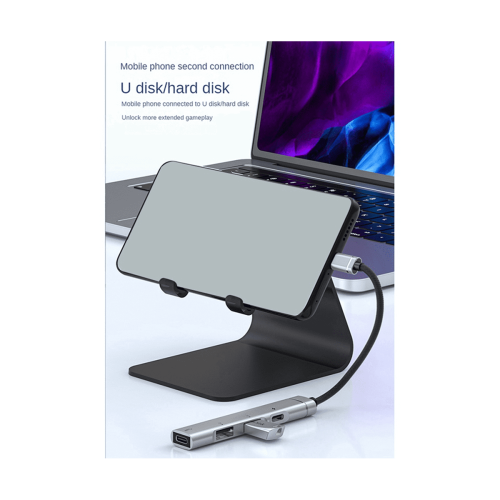 For Android Mobile Phone Computer Tablet Portable PD Charging Hub TypeC USB C Expansion Dock,Silver 2