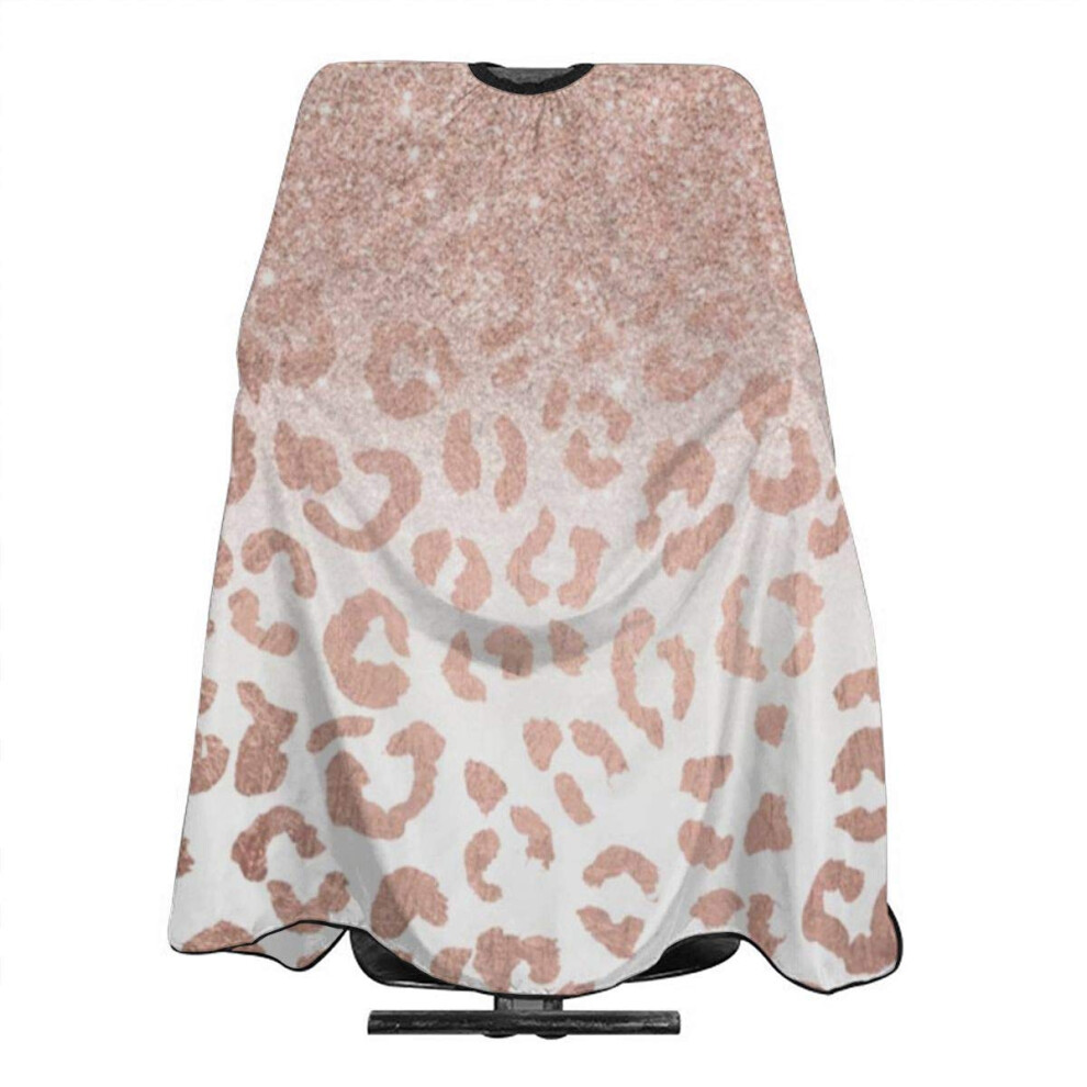 Haircut Cape Rose Gold Leopard Salon Cape 55x66 Inch Full Coverage Lightweight Hairdressing