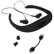 Dra-og-slipp MP3-spiller for svømmere, IPX8 vanntette beinledningshodetelefoner med HIFI-lydkvalitet universell kompatibilitet, åpent øredesign for