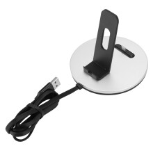 Aluminum Alloy Charger Dock Built-In USB-C Power Cable Fast Charging Stand For iPhone 15 Series Compatible MFi Apple Certified Case Compatible Design