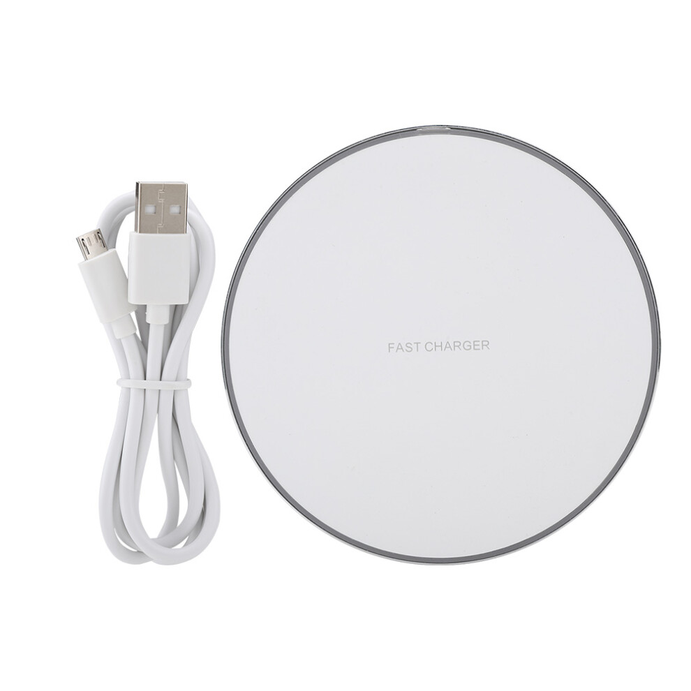Wireless Charging Pad For Iphone Samsung, Fast Wireless Charging Slim Design With Smart Indicator Overvoltage Protection Portable Charger Compa Light 9176269787486