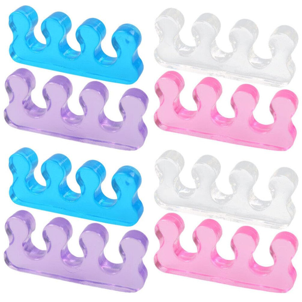 Toe Separators 32Pcs Silicone Daisy Design for Pedicure Nail Art, Reusable Soft Toe Dividers