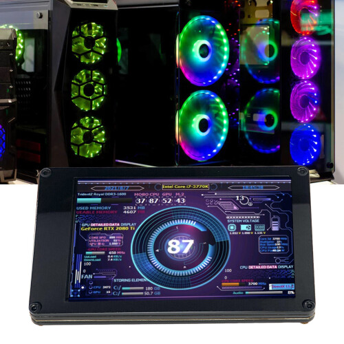 Computer Temp Monitor 3.5 Inch IPS USB Screen for PC CPU RAM Data Display