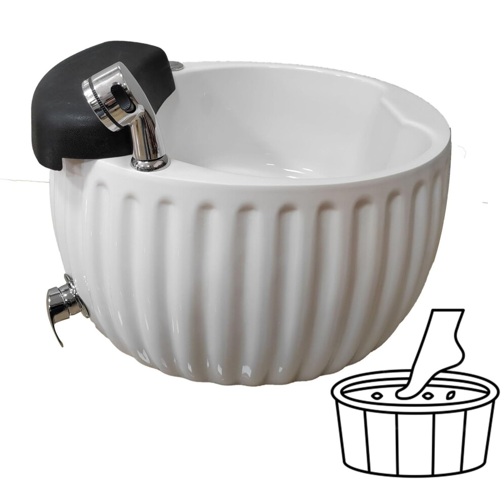 Light Foot Spa With Heat Therapy, Vibration Massage And Led Acrylic Pedicure Foot Bath Basin